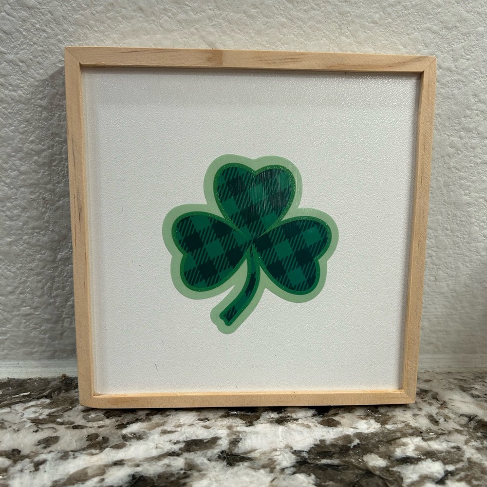 St. Patrick’s Day Home Decor Green Clover Love Art